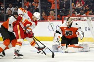 Jonathan Huberdeau scores twice as Flames end trip with win - The Rink Live | Coverage of youth, junior, high school and college hockey