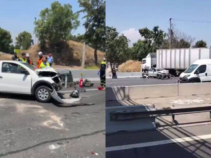 VIDEOS. Corte total en Ruta 5 Norte por violento choque en Conchalí: desvíos se mantendrán por horas