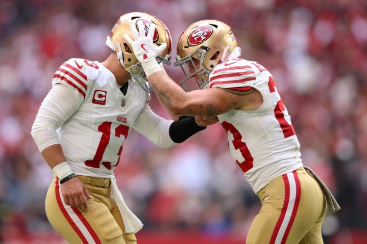 Studs and Duds: The 49ers’ big three — Purdy, Kittle, McCaffrey — dominate in blowout win over Cardinals
