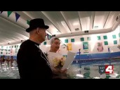 Couple gets married in YMCA pool where they first met