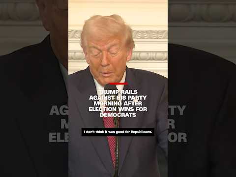 Trump rails against his party morning after election wins for Democrats