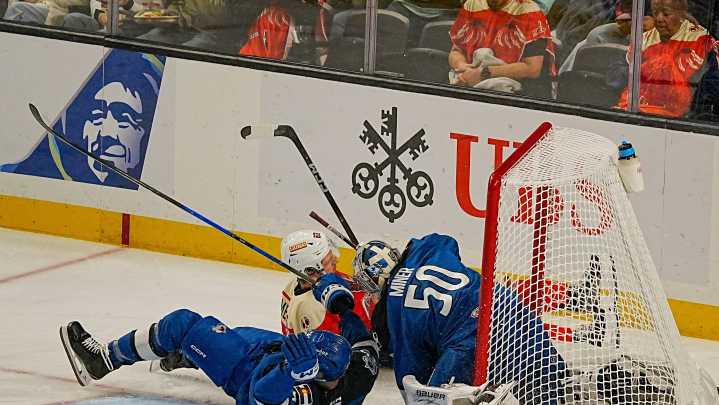 Firebirds fall to Eagles as fans huddle around TVs to watch World Series