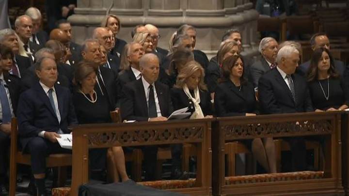 Respect and remembrance for Cheney from Bush, Biden and past vice presidents as Trump is excluded