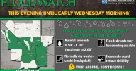 Tri-state placed in flood watch through Wednesday morning