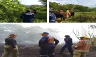 ¡Fuego devastador en Santa Rita! Bomberos y Pdvsa luchan contra incendio de vegetación y crudo en un heroico operativo.