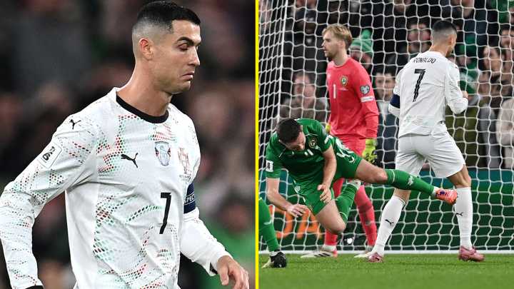 Cristiano Ronaldo gets straight red card in moment of madness and does sarcastic gestures at Republic of Ireland fans