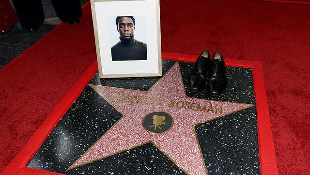Chadwick Boseman honored with posthumous star on Hollywood Walk of Fame