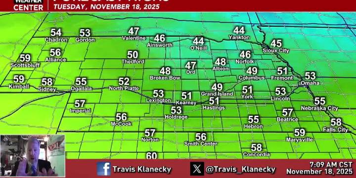 Today will again be cooler than yesterday, but take a look at the colder air coming for Thanksgiving