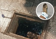 Una mujer se cae dentro de una alcantarilla sin tapa en Oviedo: «Como si me hubiera tragado la tierra»