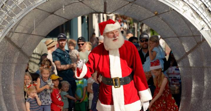 Santa rolls into Downtown San Luis Obispo