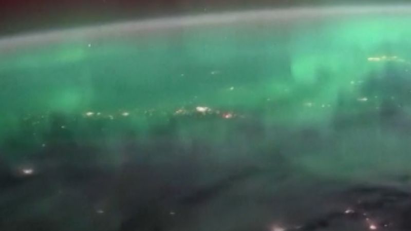 NASA captures northern lights from space