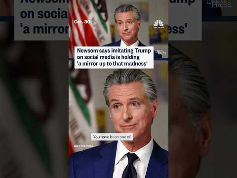 Gavin Newsom says imitating Trump on social media is holding' a mirror up to that madness'