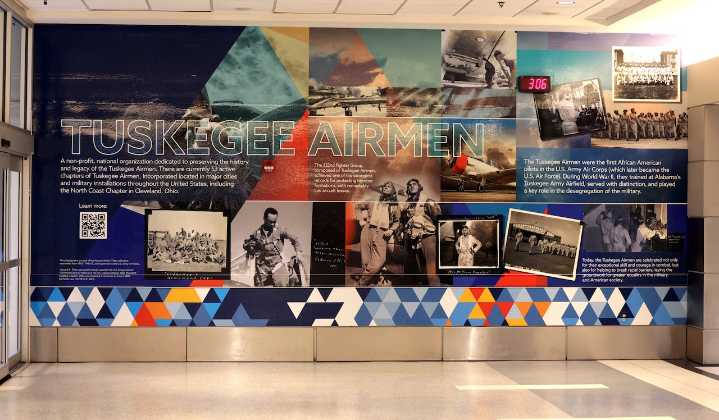 New mural honors Tuskegee Airmen at Cleveland Hopkins airport