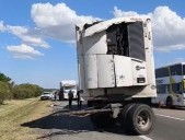 Dos camioneros resultaron heridos tras un choque en la autopista de las Serranías Puntanas