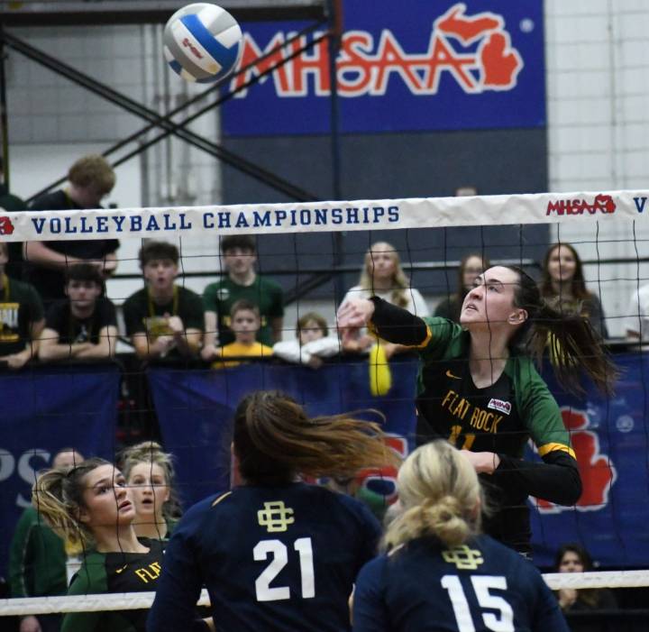 Country Day claims D2 girls volleyball state title with win over Flat Rock