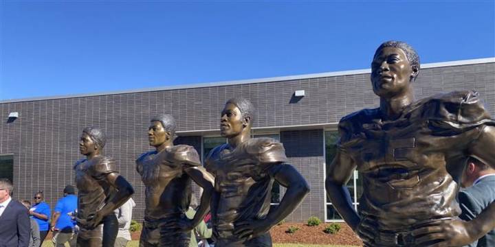 Tuscaloosa honors 4 natives killed in 1970 Marshall University plane crash with memorial statues