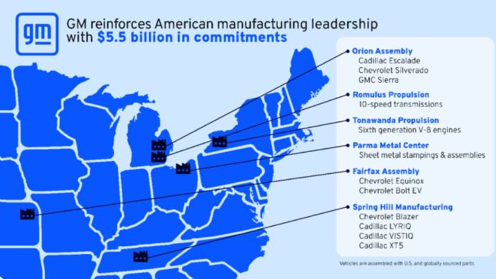 GM to invest $550M in Michigan, Ohio plants to prep for 2027
