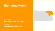 High wind watch in place for Northeast Pa. for Wednesday and Thursday
