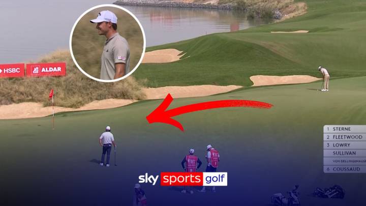 Golf: Rasmus Hojgaard hits monster putt in Abu Dhabi HSBC Championship!