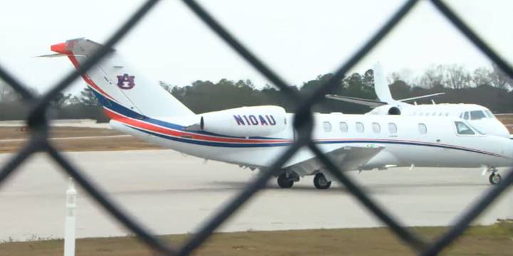 WATCH: Auburn’s new football coach arrives lands on the Plains