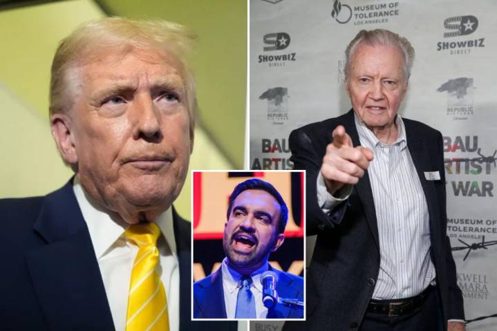 Jon Voight tells Trump he must save New York from 'socialist crap city' fate with Mamdani