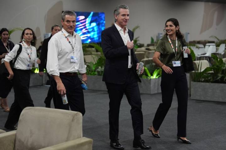 Newsom tells AP the eight senators who struck the shutdown deal aren't alarmed enough about Trump