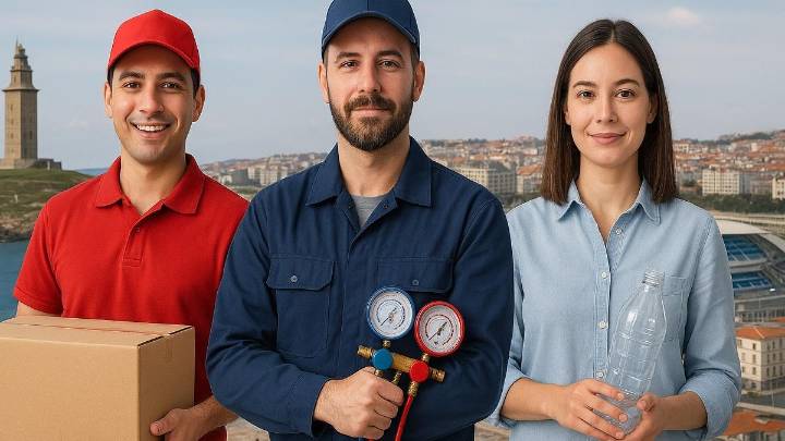 Trabajo sobre ruedas, en fábrica o en oficina: nuevas oportunidades en A Coruña