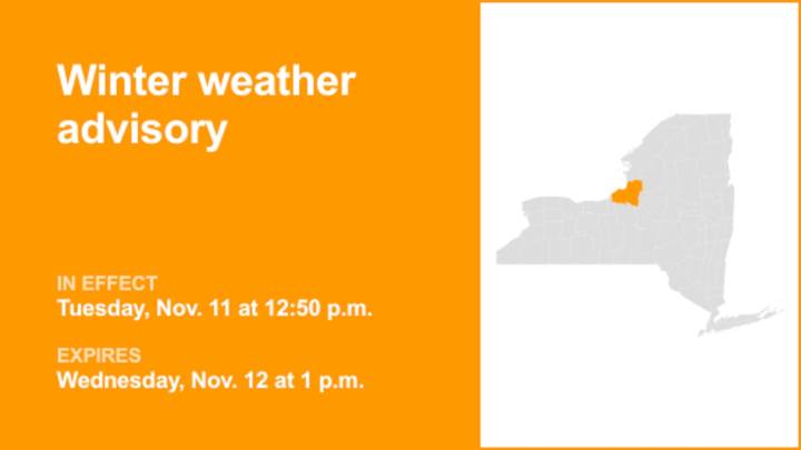 NY weather: Winter weather advisory active for Oswego County until Wednesday afternoon