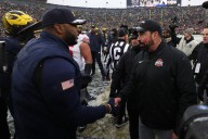Postgame Handshake Between Sherrone Moore, Ryan Day Draws Attention