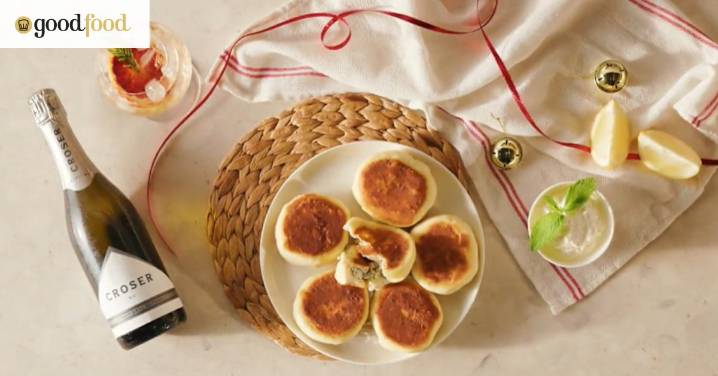 Feta and herb stuffed flat bread​