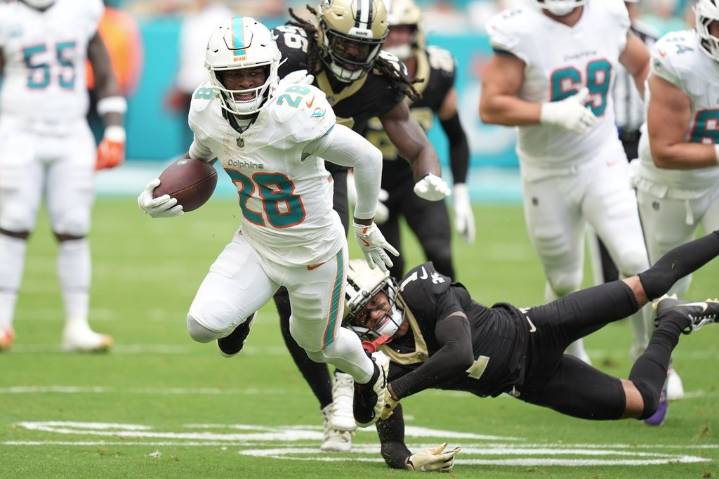 Achane rushes for 134 yards and a TD to help Dolphins edge Saints 21-17 for 3rd straight win – Winnipeg Free Press