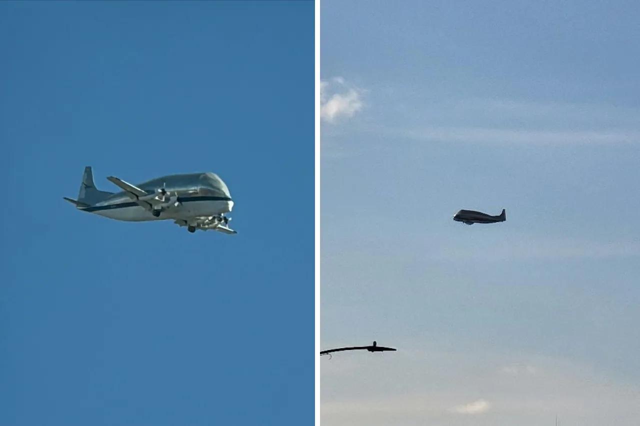 Video: El Super Guppy de la NASA sobrevuela el cielo fronterizo