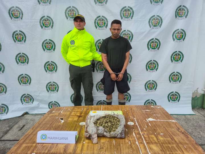 Capturado con marihuana en Uribe 