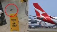 'Acid flying everywhere': Man hospistalised as lithtium battery explodes in his pocket at Melbourne Aiport's Qantas lounge