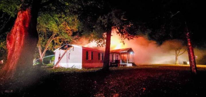 Lightning burns home in Angelina County