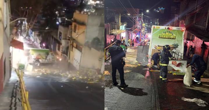 VIDEO: Camión de refrescos se estrella contra una casa en la Alcaldía Álvaro Obregón