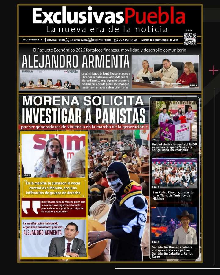 Portada Puebla 18 Noviembre