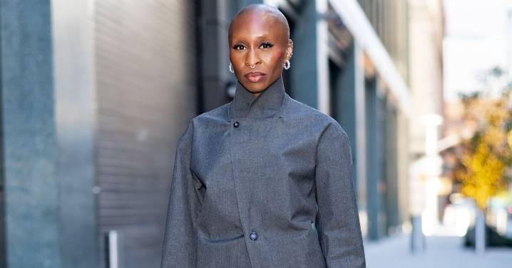 Cynthia Erivo Turns Heads in Grey Jacket & Teensy Shorts