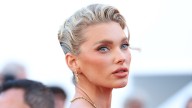 Elsa Hosk perfects boudoir dressing for winter in leopard print, silk and lace