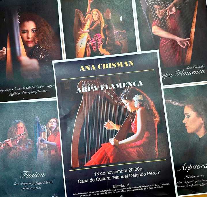 La Casa de la Cultura acoge hoy el concierto de Ana Crismán de arpa flamenca