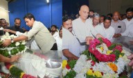 KTR, Harish Rao floral pay tributes to Ande Sri