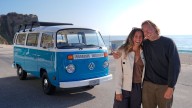 Volkswagen debuts restored vintage blue bus that survived a California wildfire and melted hearts