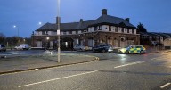 Cordoned off pub car park 'connected' to shooting after man blasted in leg