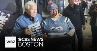 Patriots fans line up for hours to get new Robert Kraft sneakers