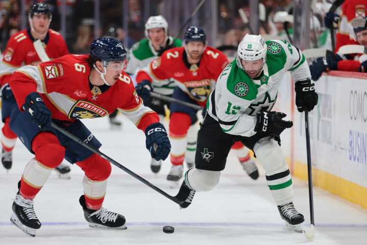 Brad Marchand hits net first and last to lead Panthers past Stars - The Rink Live | Coverage of youth, junior, high school and college hockey