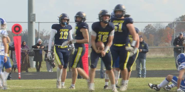 Pewamo-Westphalia and Portland St. Patrick football dominate to advance to district finals