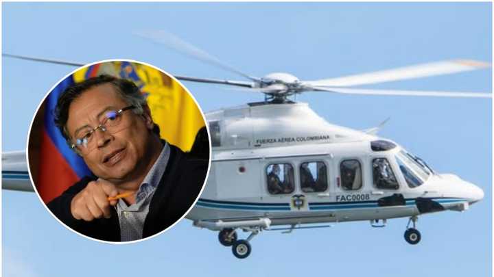 Helicóptero presidencial se queda sin soporte técnico tras la inclusión del mandatario Gustavo Petro en la 'Lista Clinton'