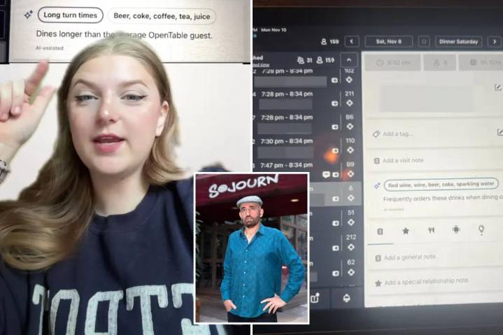 Diner AI data on OpenTable could get you a canceled reservation for  being a no-show, late: 'We have the power to do that'