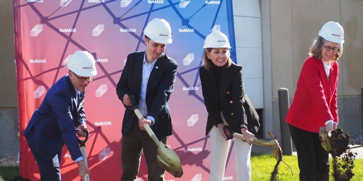 Gov. Reynolds, ISU President Wendy Wintersteen join BioMADE groundbreaking ceremony