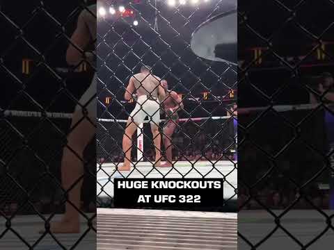 #UFC322 had some thrilling knockouts 😱